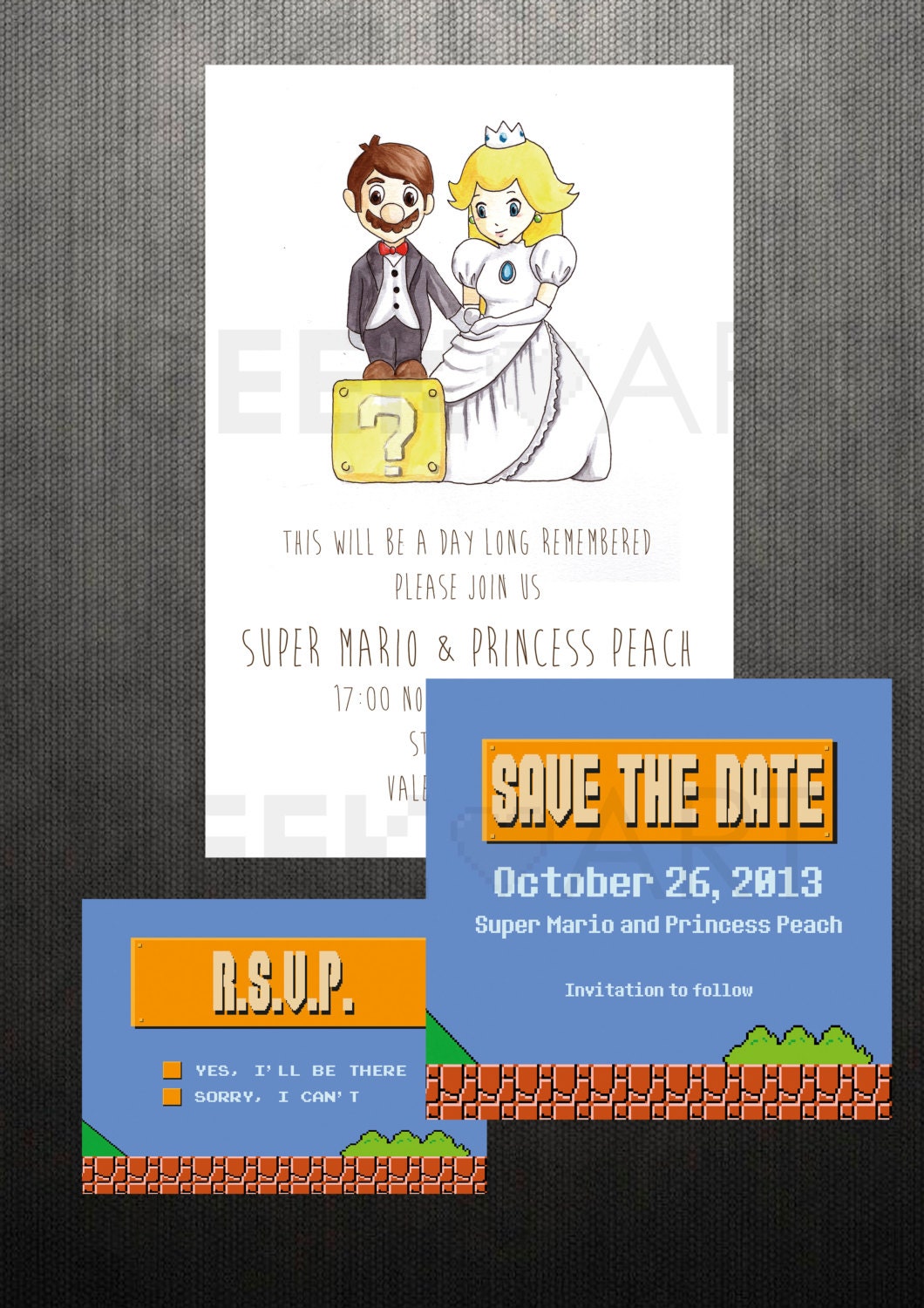 Super Mario Wedding Invitations 7