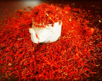 Loose Safflower Threads Petals / False Saffron 4 Oz (100 Grams) / Herbal Tea Health Yoga Body Cleanser Detox