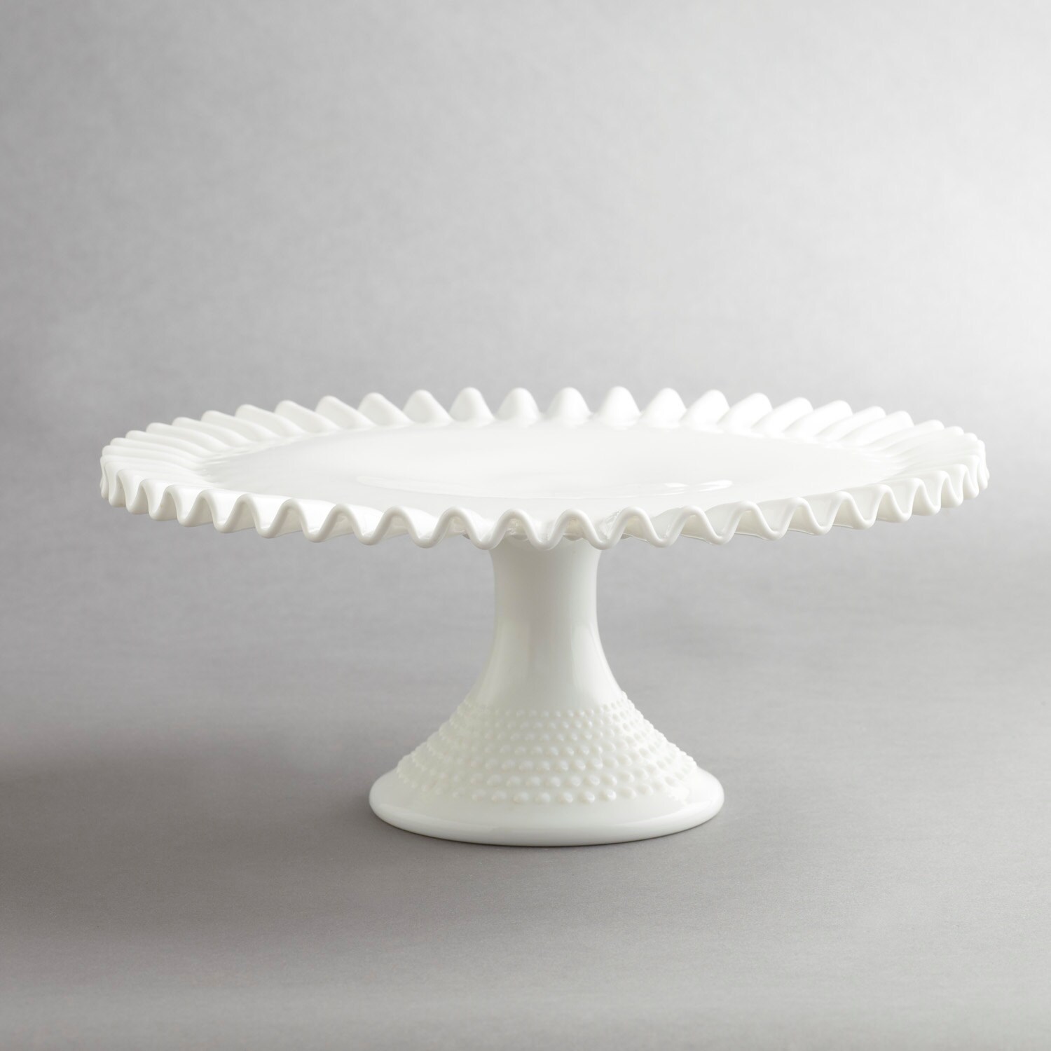 Fenton Hobnail MilkGlass Cake Stand