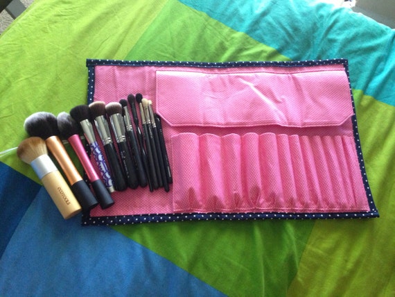 Items similar to Makeup Brush Roll, different patterns, holds 12 ...