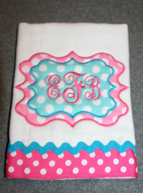 Items similar to Monogrammed Burp Cloth on Etsy