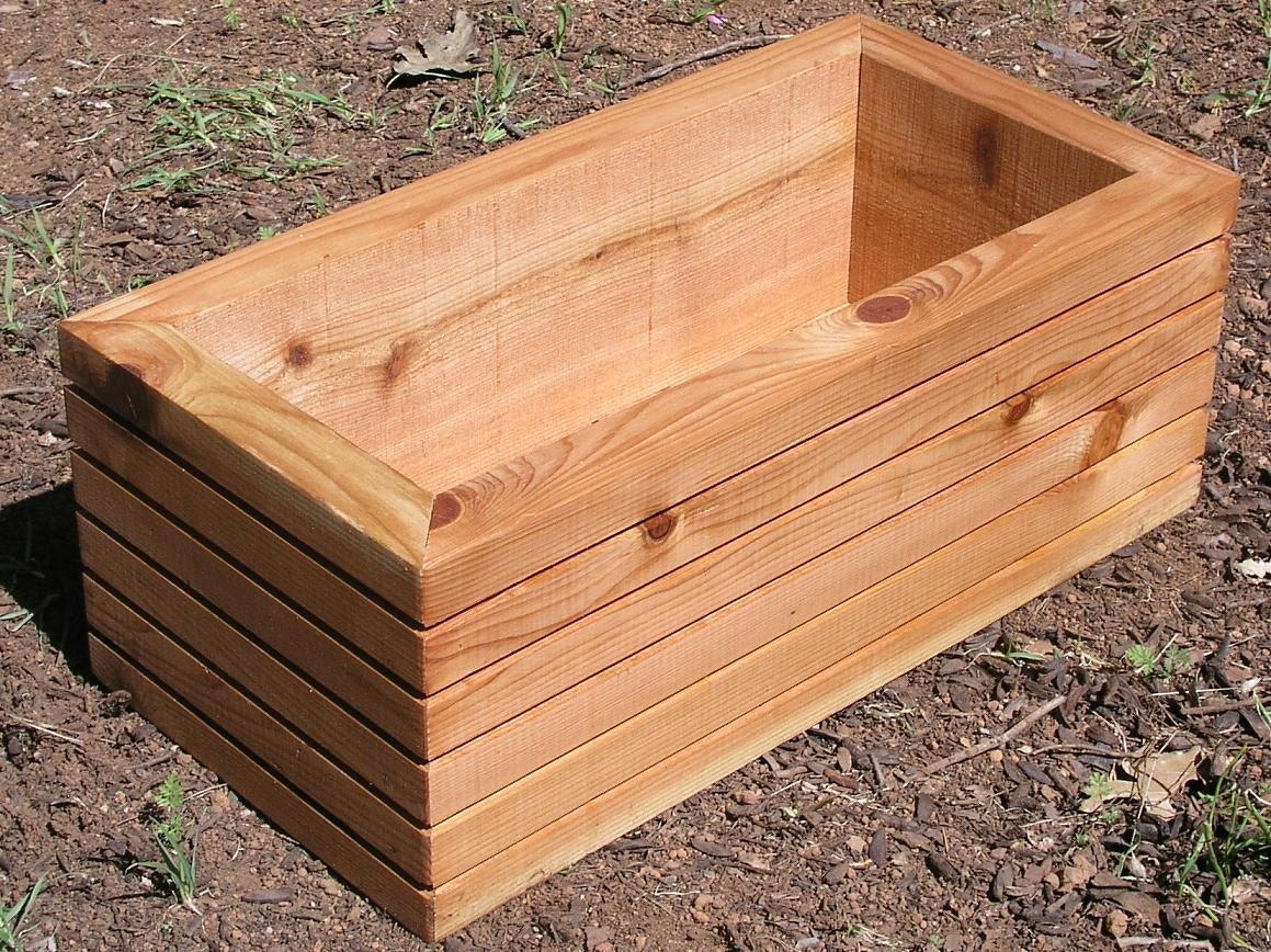 Modern Planter Boxes in Custom Sizes 75 by MidCenturyWoodShop