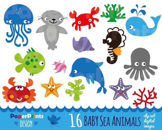 Download 16 baby sea animals sea animals patterns sea animals