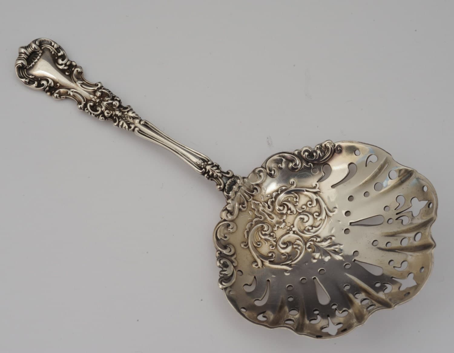 Charming Sterling Silver Vintage Tea Strainer Spoon