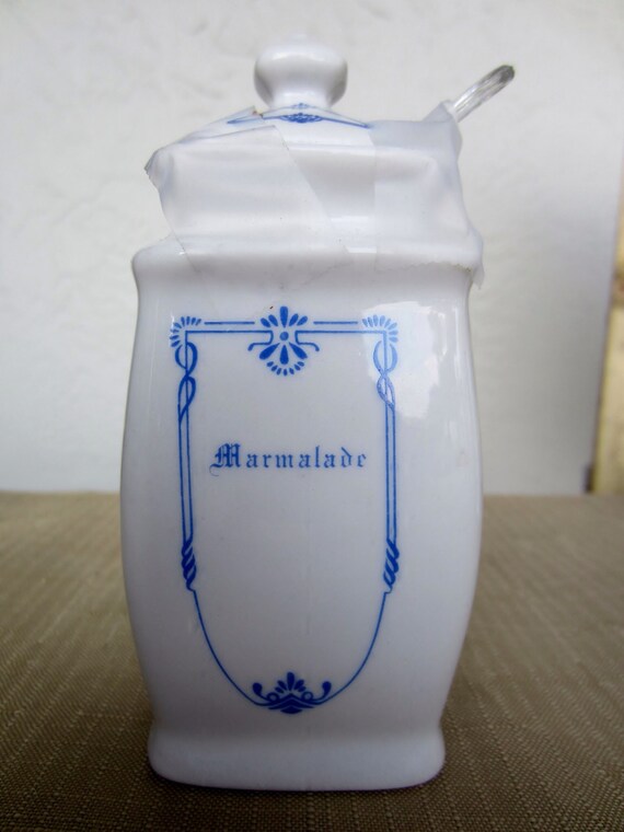 Set of 12 Antique Porcelain Spice Jars