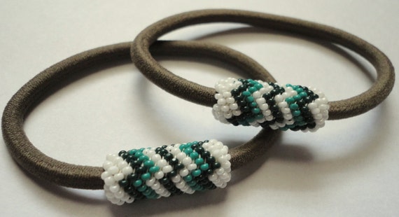 Native American Beaded Hair Ties