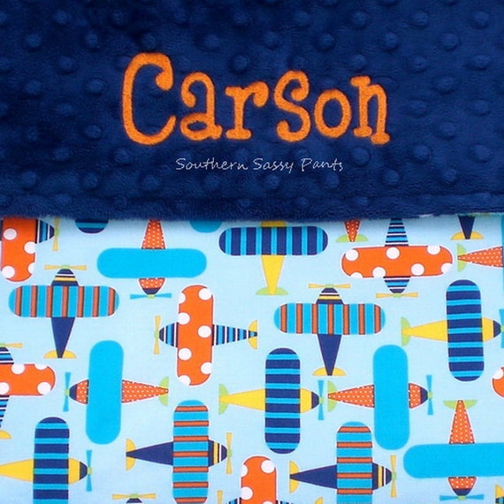 Personalized Baby Boy Blanket Minky Baby Blanket for Baby
