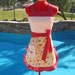 Bird Apron - Ruffle Apron - Quirky - Kitschy - Retro Apron - Womens - Cute Birds