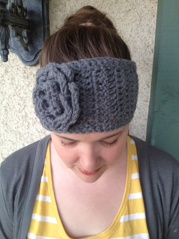 thick headband pattern crochet headband/ Chunky / thick ear warmer head flower PATTERN warmer Crochet