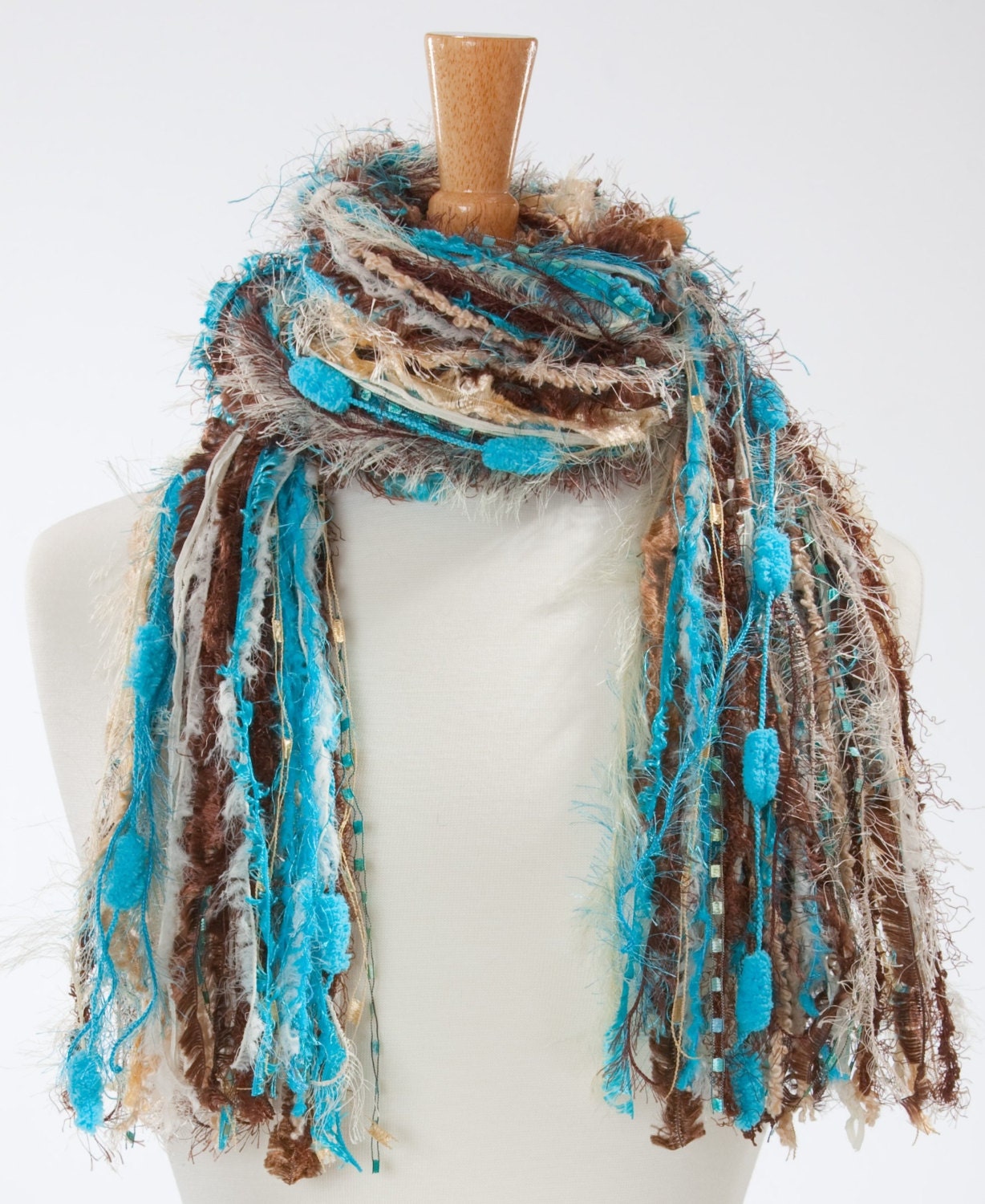 Sophisticated Knotted Fringe Scarves Womens Scarf by FlorasFinest