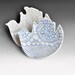 white ceramic plates 2 ceramic bird plates handmade dinnerware wedding decor table setting blue and white