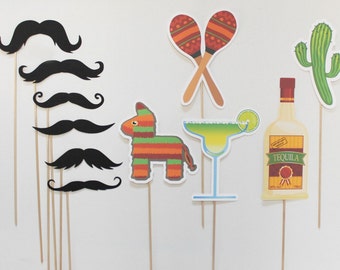 Mexican Themed Photobooth Props. Photo Booth Props. Wedding, Birthday Photo Prop. Wanted