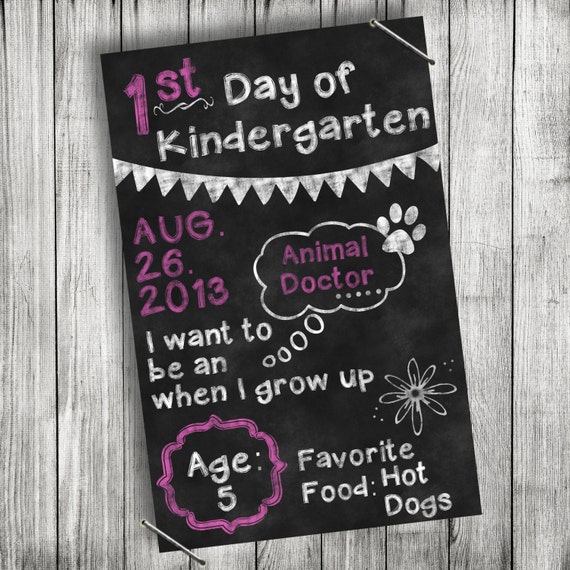 First Day of School Chalkboard Sign