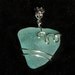 Aqua Sea Glass Pendant for European or Other Chains, Cords, and Ribbons