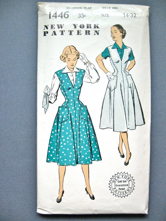 Pattern Making Supplies New York | vintage 1950s sewing pattern by new york pattern 1446 bust Pattern Making Supplies New York | vintage 1950s sewing pattern by new york pattern 1446 bust