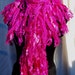 Bright Pink Silk Handmade Crochet Scarf