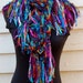 Multi Color Jewel Tones Handmade Crochet Scarf