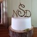 Wedding Cake Topper - Rustic Grapevine Monogram - Script - Any 3 Letters