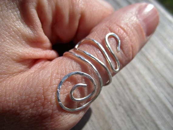 Sterling Silver Celtic Swirl Thumb Ring
