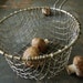 Mini Vintage Fryer Basket, Crinkle Wire Small Size Fry Basket, Appetizer Snack Serve, Vintage Kitchen Tool , Cooking or Wire Serving Basket