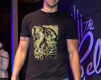 Items similar to Hand carved linoleum printed on reclaimed wood. on Etsy