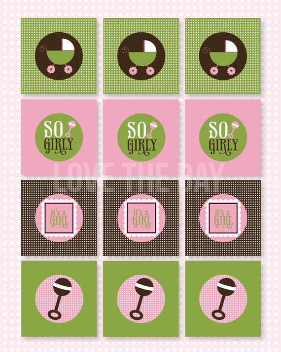 So Girly Baby Shower PRINTABLE Party Toppers (INSTANT DOWNLOAD) by Love The Day Il_570xn