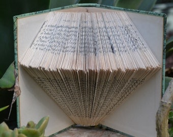 The Crystal - Yankee Ships - Folded Book Art - Recycled, Repurposed, Reclaimed
