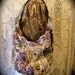 Bohemian Hobo Bag slouchy bucket purple thick tapestry fabric bag handmade