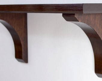 Wall Shelf - Craftsman Style 18 Inch in Quatersawn White Oak