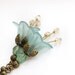 Aqua Flower Earrings Light Teal aqua lucite earrings Glass Bead pastel spring jewelry,something blue Wedding bridal jewellery