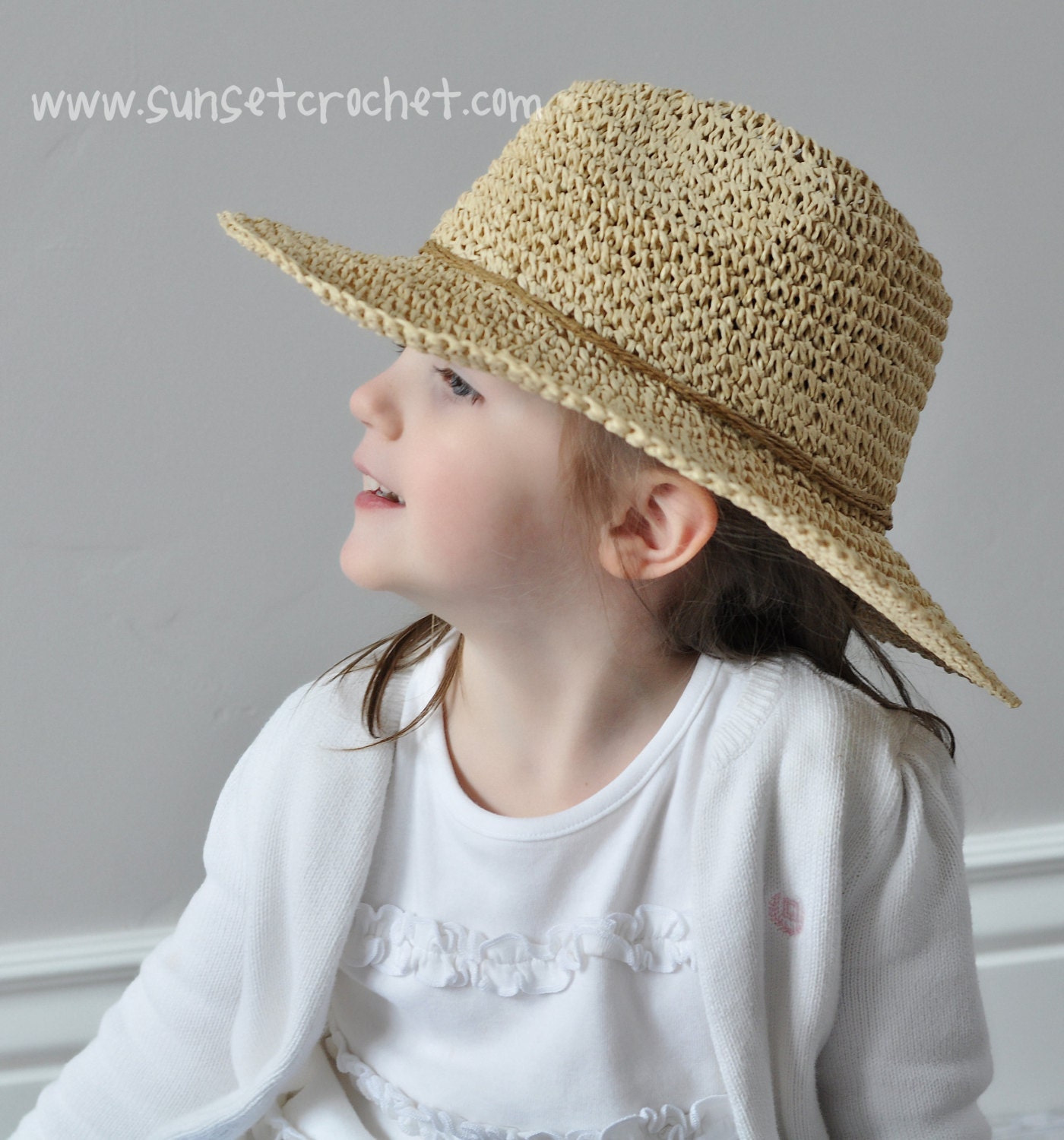 Wide Brimmed Summer Sunhat Straw Hat Crochet Pattern 269