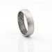 Custom Inner Fingerprint Ring - Sterling Silver Engraving Wedding Band- satin finishing,6mm