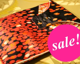 IPad Cover, iPad Sleeve,SALE, Irregular Polka DOTS, in RED Ipad 1, Ipad 2, iPad Case, Ipad Bag, ipad Pouch, Red,dark blue,white,orange