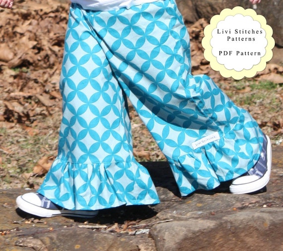 Livi Ruffle Pants Pattern Double Ruffle by livistitchespatterns
