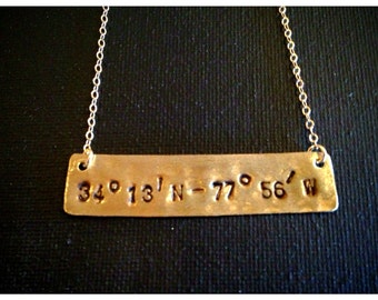 Do You Know Where You Are.... Coordinates Necklace