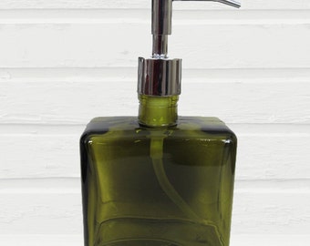 Green Soap Dispenser | Eco-Friendly Lotion Dispenser | Bronze Bathroom Accessories