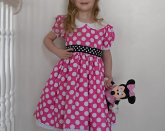 Minnie Mouse Costume Dress, Pink Polka Dots