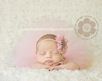 Pink Baby Girl Tutu Pink Tutus Pink Baby Tutus Pink Tutu Set Pink Newborn Tutu And Flower Headband Pink Newborn Tutu Set Newborn Photo Prop