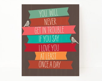 Gift Love Poster Quote Ronald Reagan Quote Cute Whimsical Love Quote ...