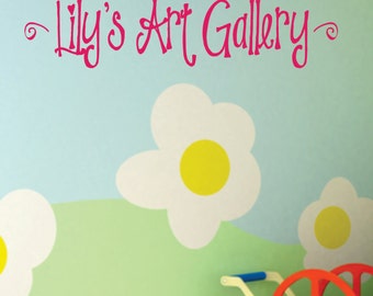 Playroom Wall Decals - Name Wall Decal - Art Gallery Decal - Childrens Wall Decals - Childrens Art