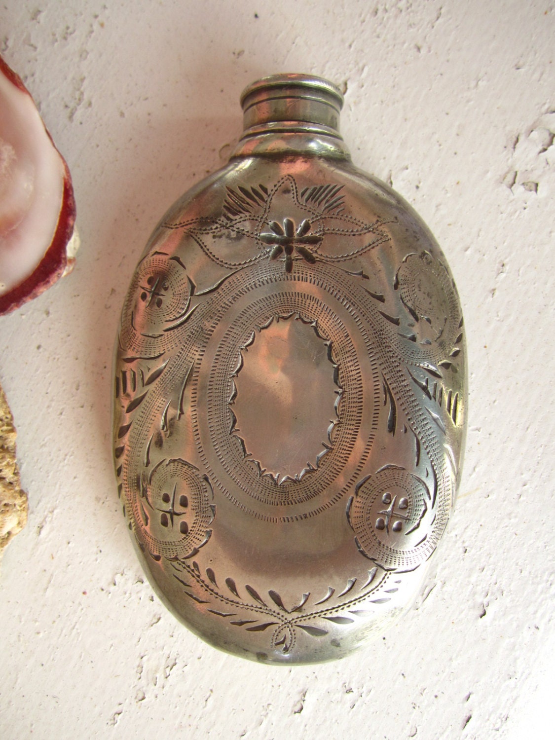 1920's Garter Flask . . . Prohibition Era . . . Finery For