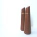 Mid Century Modern Salt and Pepper Shakers, Danish Modern Housewares, Faux Bois Finish