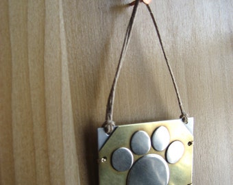 Pet Memorial Ornament - Unique Pet Lover Gift - Brass Ornament - Nickel Silver Ornament - Aluminum - Hand stamped - Custom Memorial Ornament