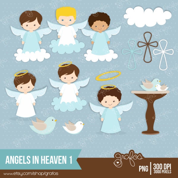 ANGELS IN HEAVEN 1 Digital Clipart Angels Digital by grafos