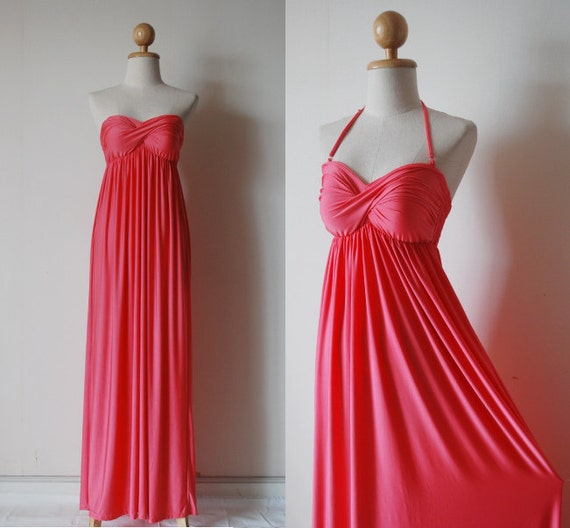 Pink/ Coral/ Gorgeous Evening Dress by pinksandcloset on Etsy
