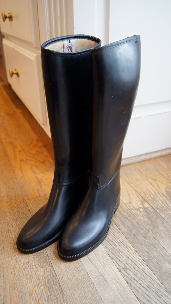 Rubber Riding boots in womens size 36 or US by ChippedGREENchair