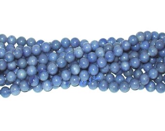 Dumortierite 10mm Round Gemstone Beads - 15.5" Strand