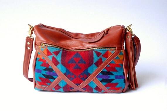 Turquoise and red The Buena Vista Social Bag Hobo cross