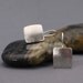Modern Rounded Textured Squares of Sterling Silver - "Simply Silver 2" - Textured Square Earrings