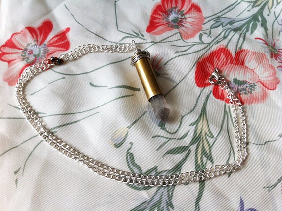 lovise. a smokey quartz bullet necklace.